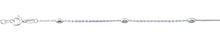 Load image into Gallery viewer, Sterling Silver Polished Diamond Cut Bead Anklet