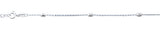 Sterling Silver Polished Diamond Cut Bead Anklet