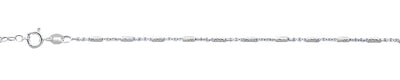 Sterling Silver Diamond Cut 1.7mm Anklet