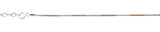 Sterling Silver 1mm Diamond Cut Two Tone Anklet