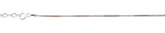 Sterling Silver 1mm Diamond Cut Two Tone Anklet