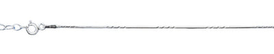 Sterling Silver 0.9mm Diamond Cut Anklet
