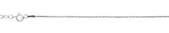 Sterling Silver 0.9mm Diamond Cut Anklet