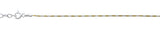 Sterling Silver Diamond Cut Two tone Anklet