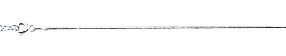 Sterling Silver Diamond Cut 0.8mm Anklet
