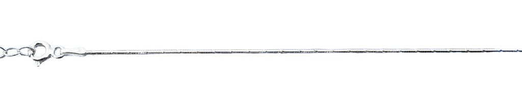 Sterling Silver Diamond Cut 0.8mm Anklet