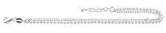 Sterling Silver Polished Double Chain Anklet