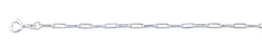 Sterling Silver Polished Paperclip Anklet