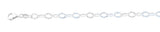 Sterling Silver Diamond Cut Ovals Anklet