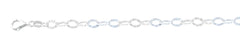Sterling Silver Diamond Cut Ovals Anklet