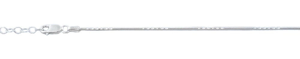 Sterling Silver Polished Diamond Cut Anklet