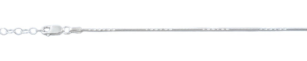 Sterling Silver Polished Diamond Cut Anklet