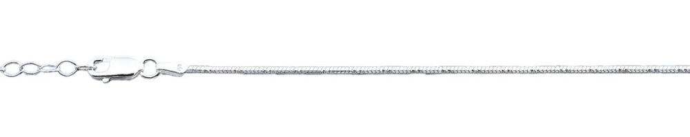 Sterling Silver Diamond Cut Snake Chain Anklet