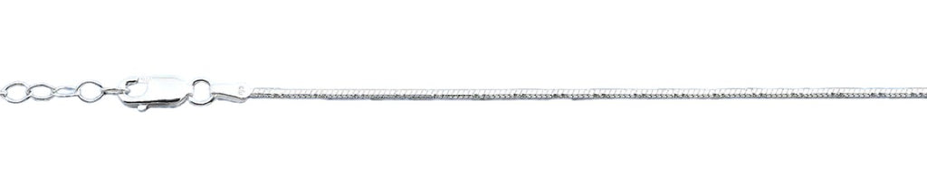 Sterling Silver Diamond Cut Snake Chain Anklet