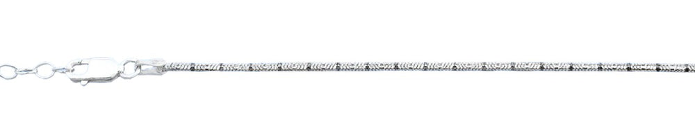 Sterling Silver Diamond Cut 1.2mm Snake Chain Anklet