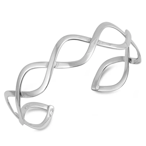 Sterling Silver Infinity Bangle Bracelet