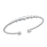 Sterling Silver High Polish Balls Bangle Bracelet