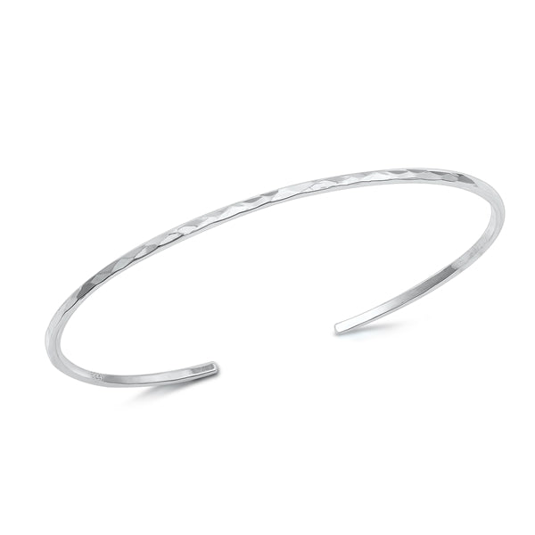 Sterling Silver High Polish Bangle Bracelet-1.4mm