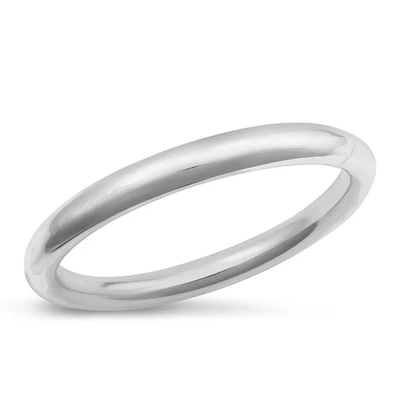 Sterling Silver Polished Plain Bangle Bracelet