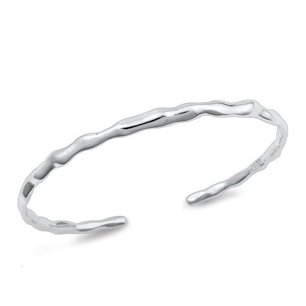 Sterling Silver High Polish Plain Bangle Bracelet