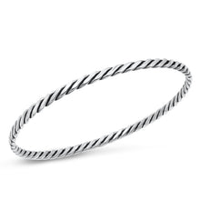 Load image into Gallery viewer, Sterling Silver Oxidized Bangle Bracelet-3.5mm