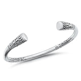 Sterling Silver Oxidized Bangle Bracelet-3.7mm