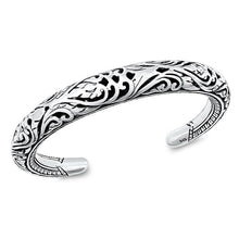 Load image into Gallery viewer, Sterling Silver Oxidized Vines Bangle Bracelet