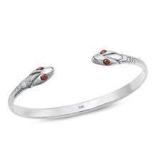 Load image into Gallery viewer, Sterling Silver Oxidized Snakes Bangle Bracelet-5mm