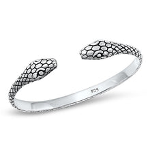 Load image into Gallery viewer, Sterling Silver Oxidized Snakes Bangle Bracelet