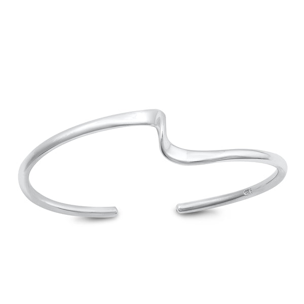 Sterling Silver High Polish Bangle Bracelet-3mm