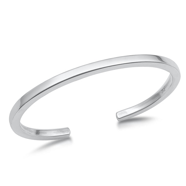 Sterling Silver High Polish Bangle Bracelet-4mm