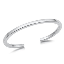 Load image into Gallery viewer, Sterling Silver High Polish Bangle Bracelet-4mm