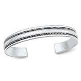 Sterling Silver Oxidized Bangle Bracelet-9.3mm