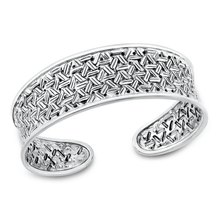 Load image into Gallery viewer, Sterling Silver Oxidized Handmade Basket Weave Cuff Bracelet