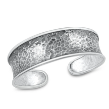 Load image into Gallery viewer, Sterling Silver Oxidized Hammered Handmade Thai Cuff Bracelet