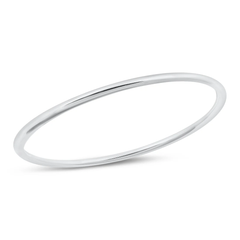 Sterling Silver Polished 3mm Bangle Bracelet