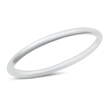 Load image into Gallery viewer, Sterling Silver Polished Round Bangle Bracelet