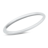 Sterling Silver Polished Round Bangle Bracelet