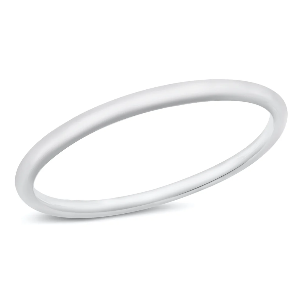 Sterling Silver Polished Plain Bangle Bracelet