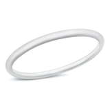 Sterling Silver Polished Plain Bangle Bracelet