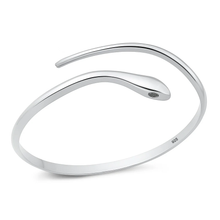 Load image into Gallery viewer, Sterling Silver Polished Snake Cuff Bracelet