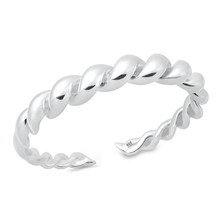 Load image into Gallery viewer, Sterling Silver Polished Twisted Cuff Bracelet