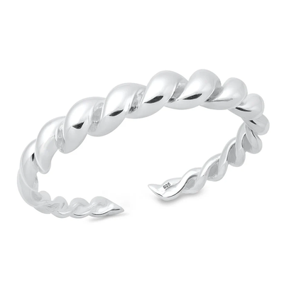 Sterling Silver Polished Twisted Cuff Bracelet