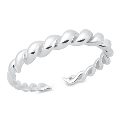 Sterling Silver Polished Twisted Cuff Bracelet