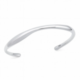 Sterling Silver Polished Abstract Cuff Bracelet