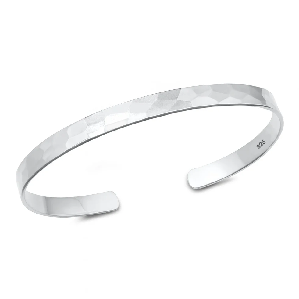 Sterling Silver Polished Handmade Thai Cuff Bracelet