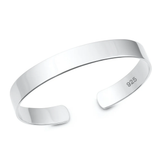 Sterling Silver Polished Flat Cuff Bracelet