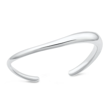 Load image into Gallery viewer, Sterling Silver Polished Asymmetrical Cuff Bracelet
