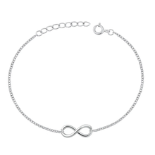 Load image into Gallery viewer, Sterling Silver Rhodium Plated Infinity Bracelet