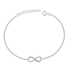 Sterling Silver Rhodium Plated Infinity Bracelet